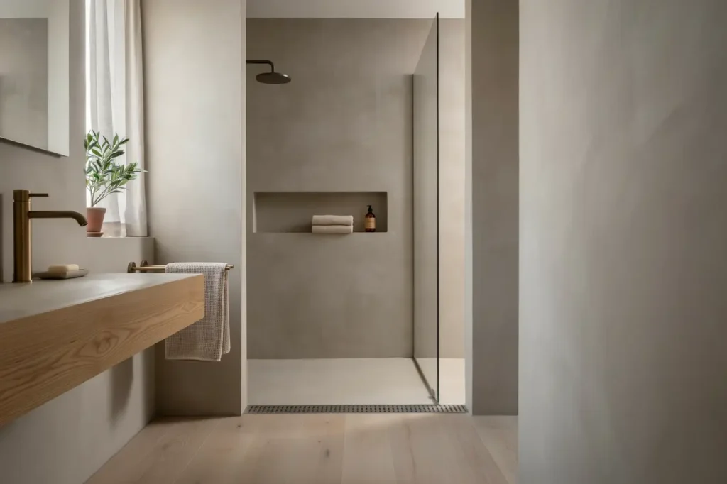 badrumsrenovering med microcement golvv rme och inf lld f rvaring p s dermalm